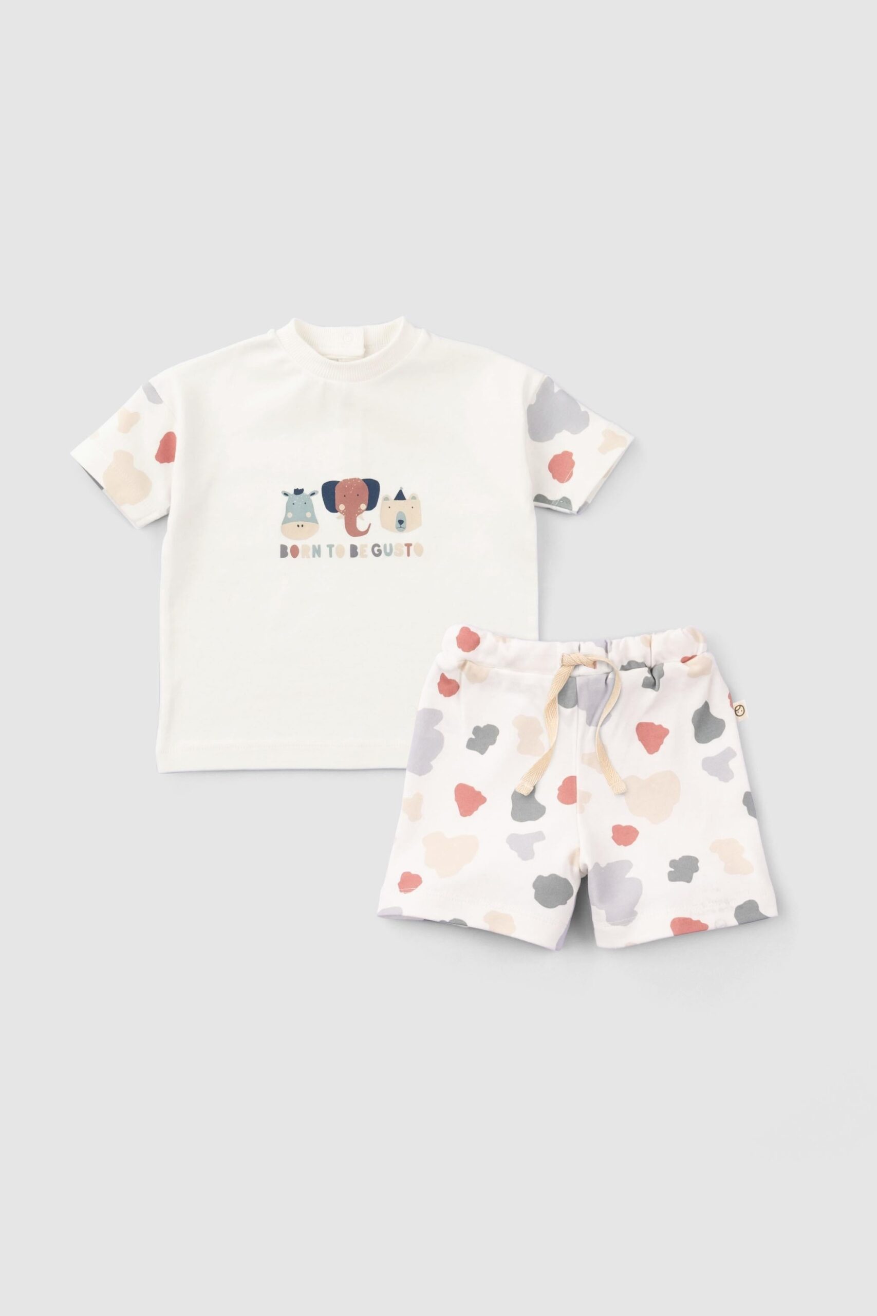 Organic Cotton Baby Short Set - Animal Pattern | Soft & Eco-Friendly Babywear