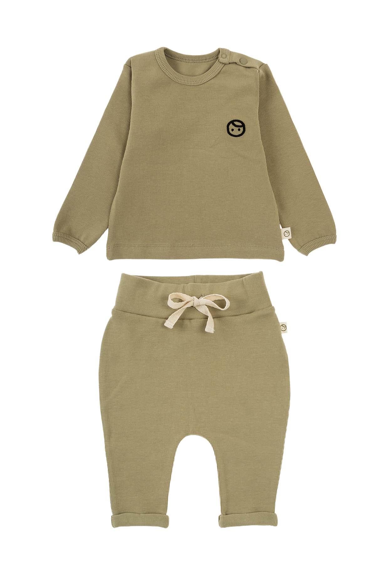 Organic Cotton Baby Set - Khaki | Perfect for Seasonal Transitions