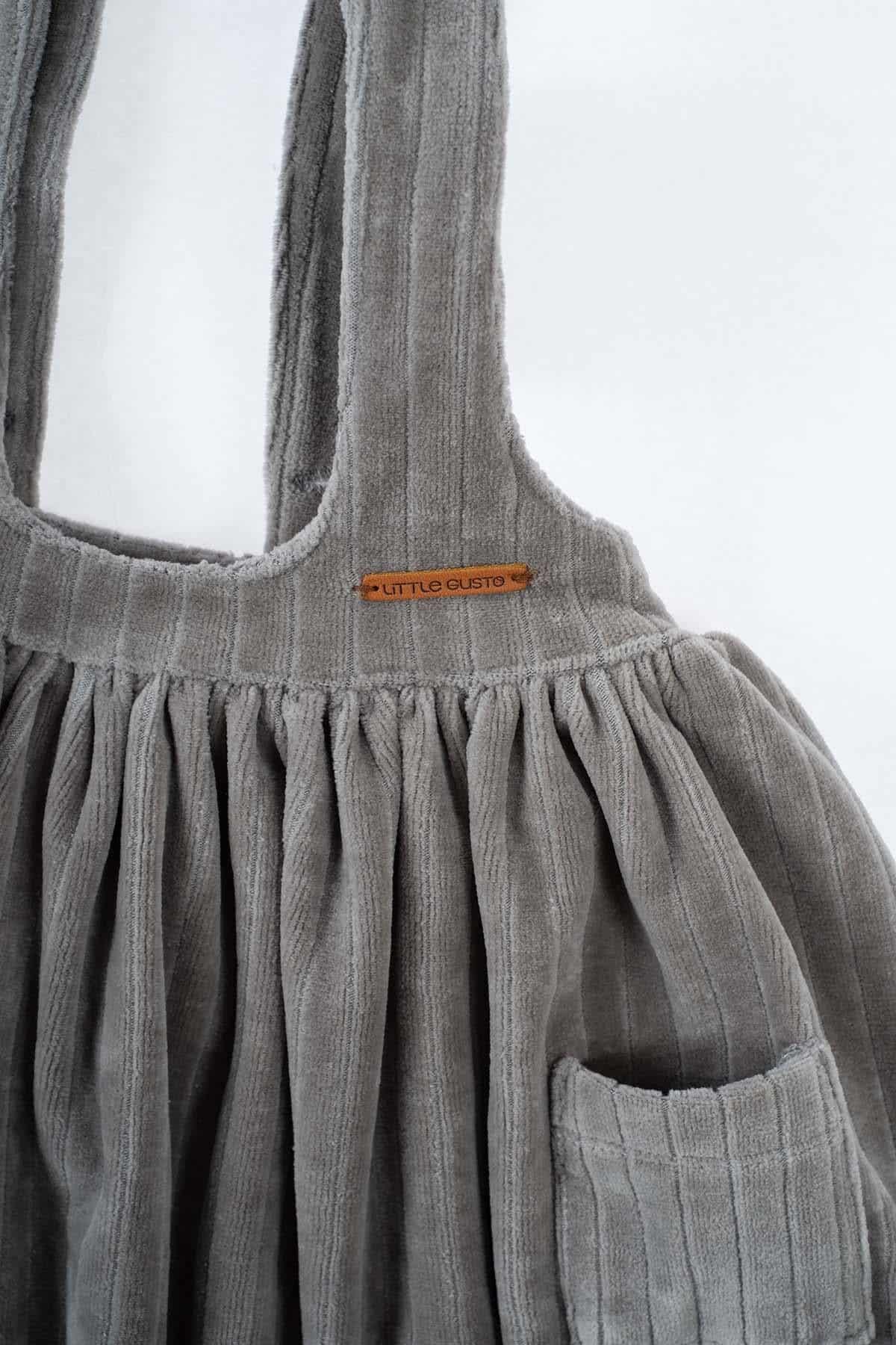 Grey Velvet Gilet Dress for Girls | Luxurious & Comfortable 