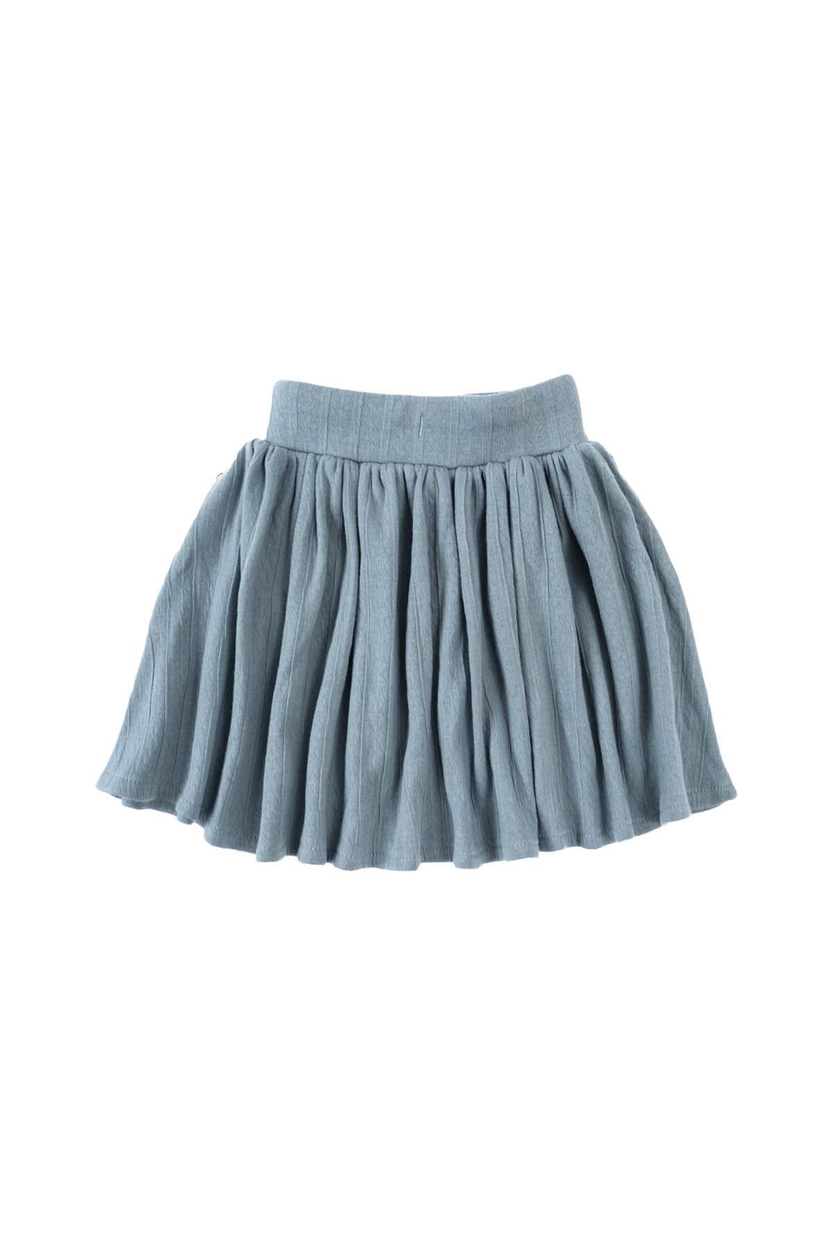 Organic Cotton Mini Skirt in Light Blue - Comfortable and Stylish