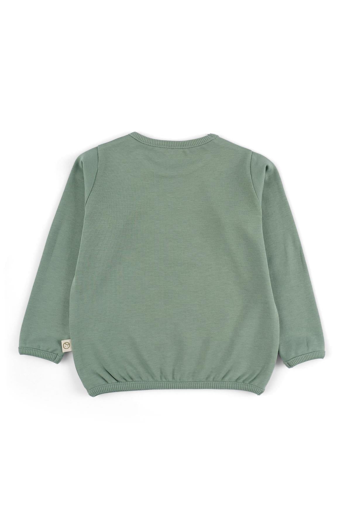 Green Organic Cotton Sweatshirt - Soft, Eco-Friendly & Stylish