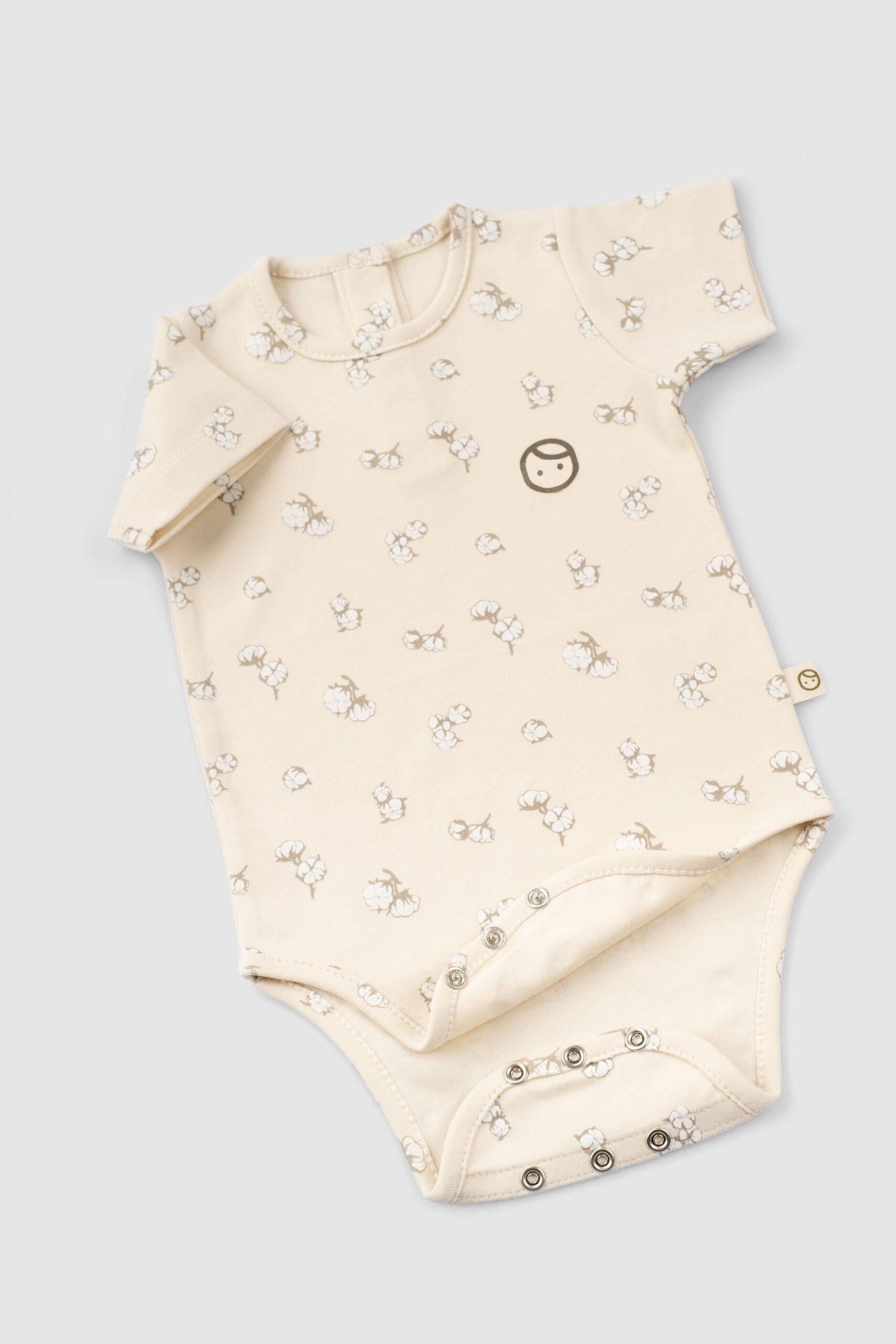 Organic Cotton Short Sleeve Bodysuit Set with Cotton Patterned ( 2 pcs )