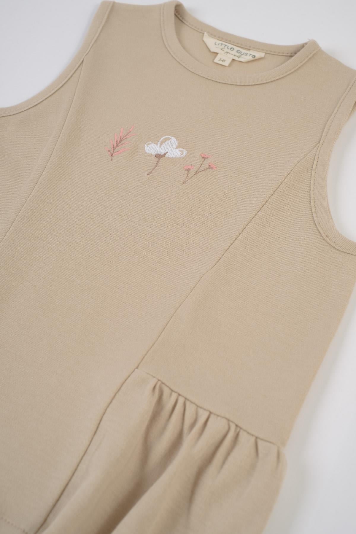 Bamboo Ruffled Blouse - Beige | Babywear | Soft & Stylish