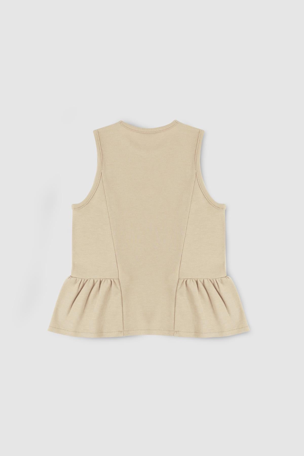 Bamboo Ruffled Blouse - Beige | Babywear | Soft & Stylish