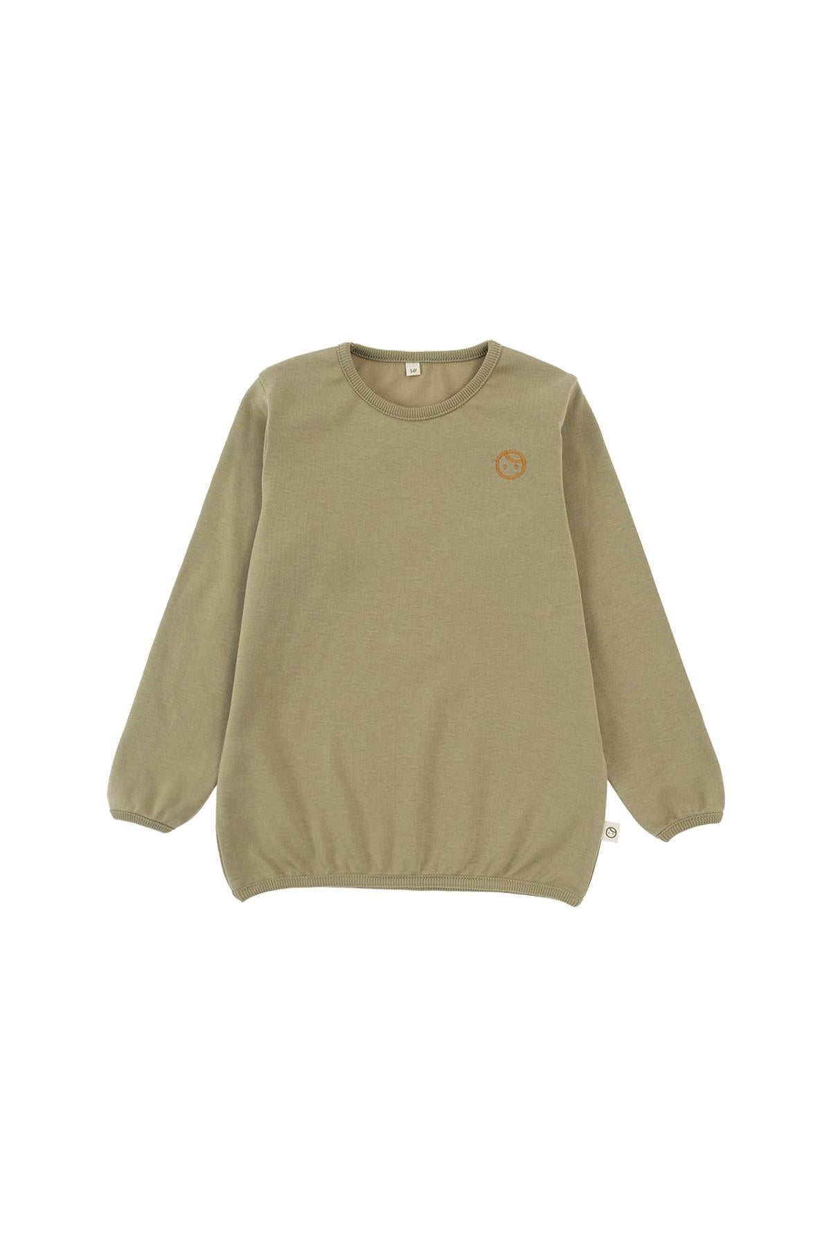 Khaki Organic Cotton Sweatshirt for Kids - Soft & Eco-Friendly