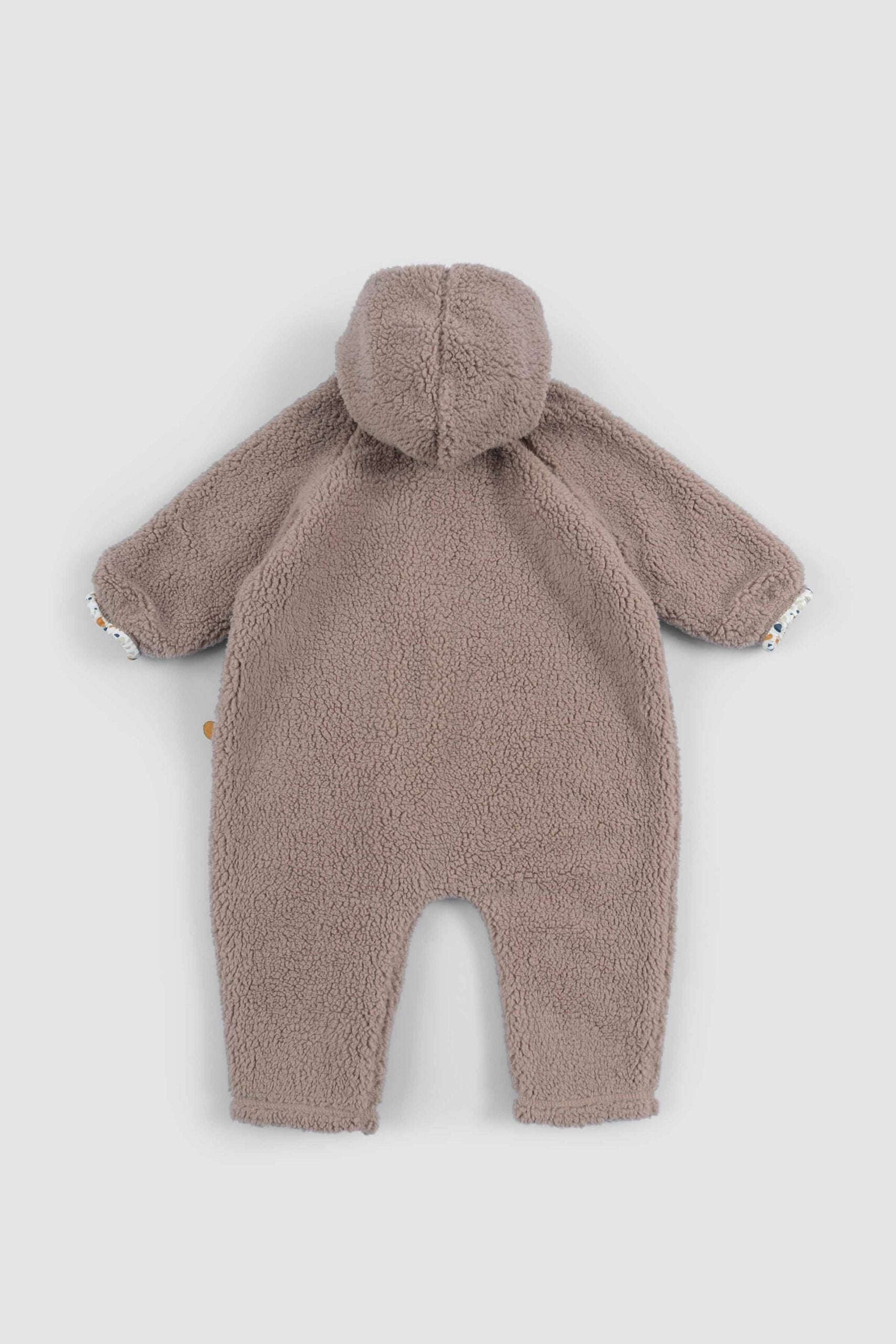 Brown Teddy Onesie with Hoodie - Soft, Warm & Cozy for Babies