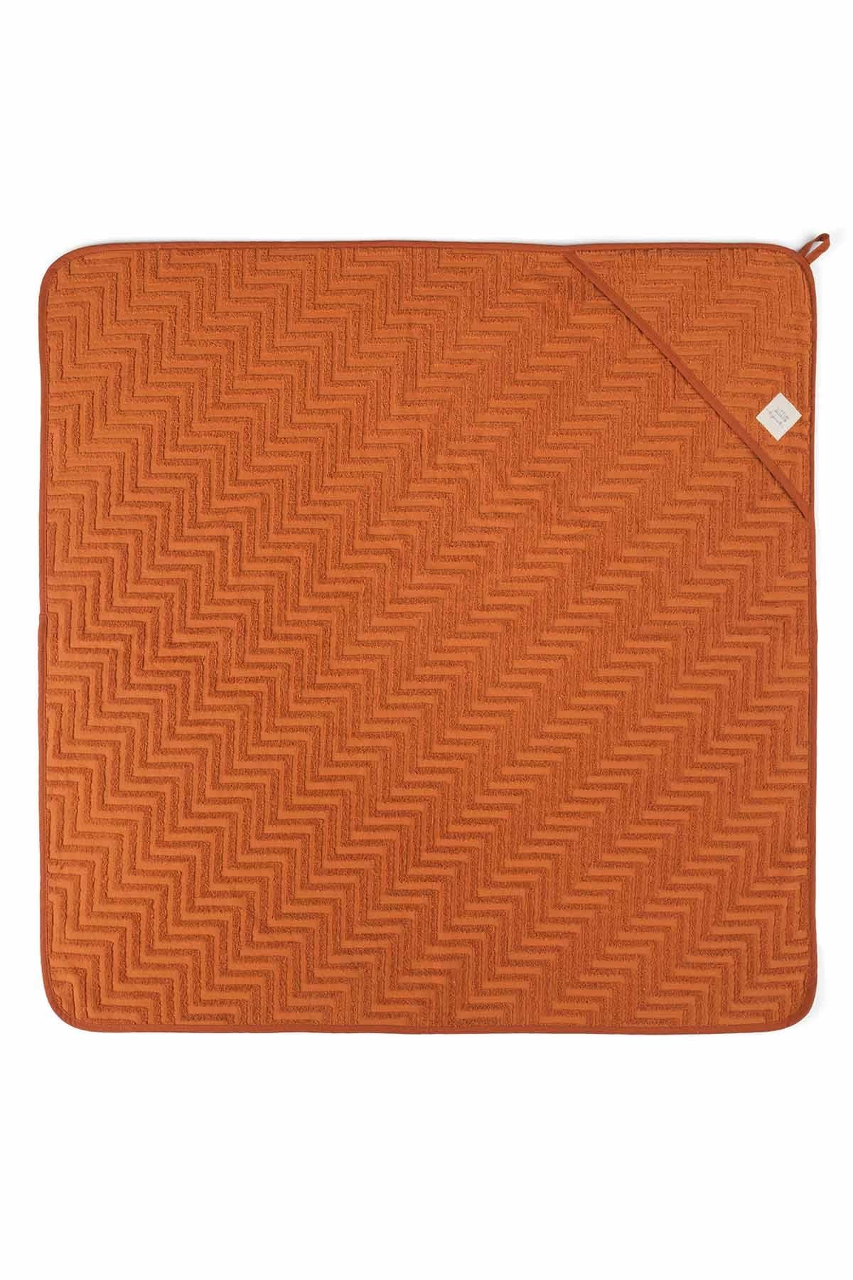 Organic Cotton Baby Towel and Pouch Set - Copper | Soft