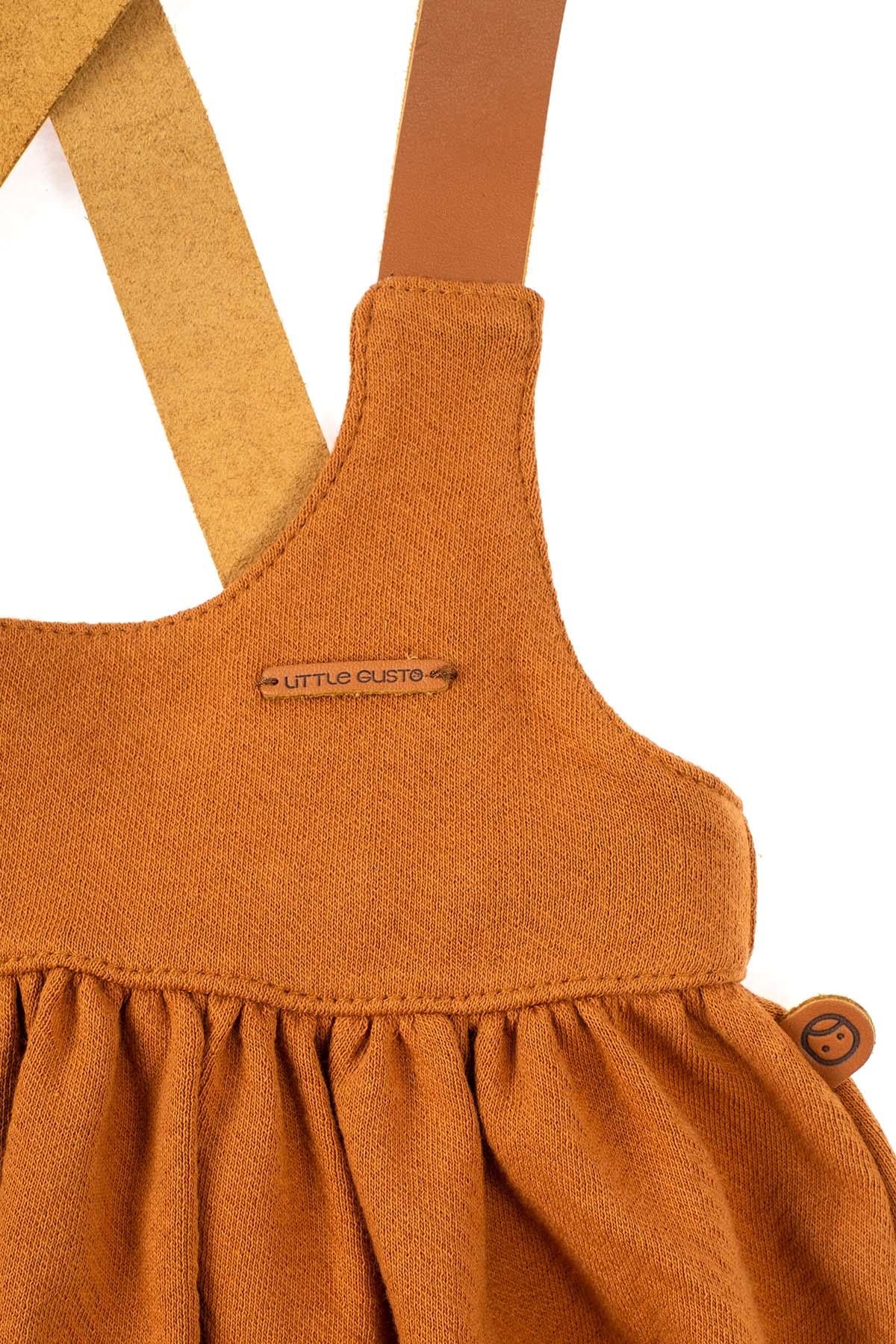 Organic Cotton Gilet Dress - Copper | Soft and Stylish Layering Piece