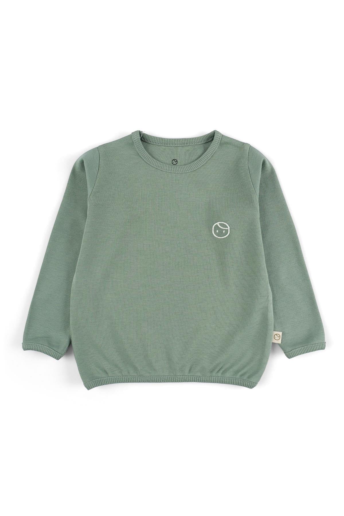 Green Organic Cotton Sweatshirt - Soft, Eco-Friendly & Stylish