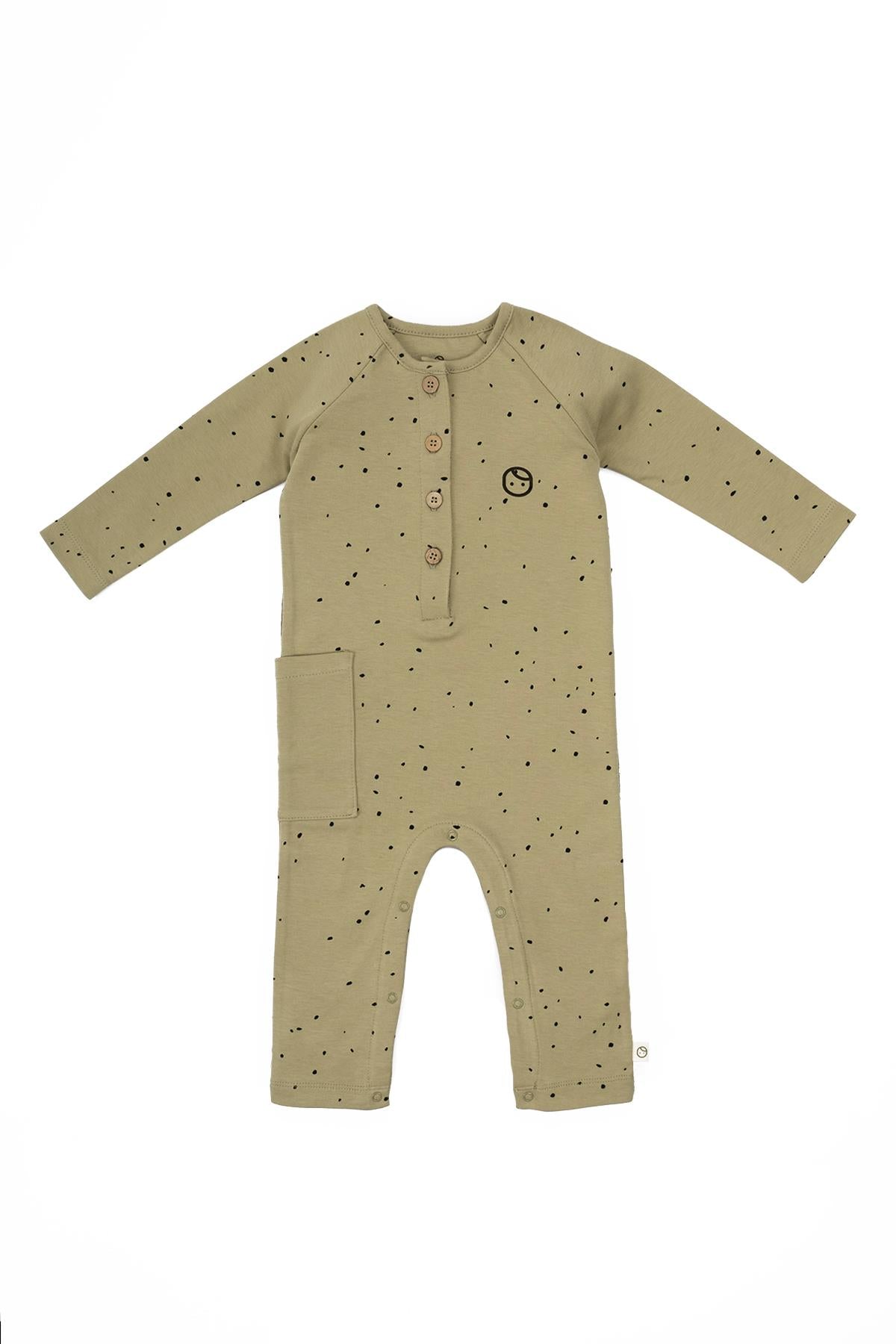 Organic Cotton Onesie in Cosmos Khaki | Comfortable Babywear