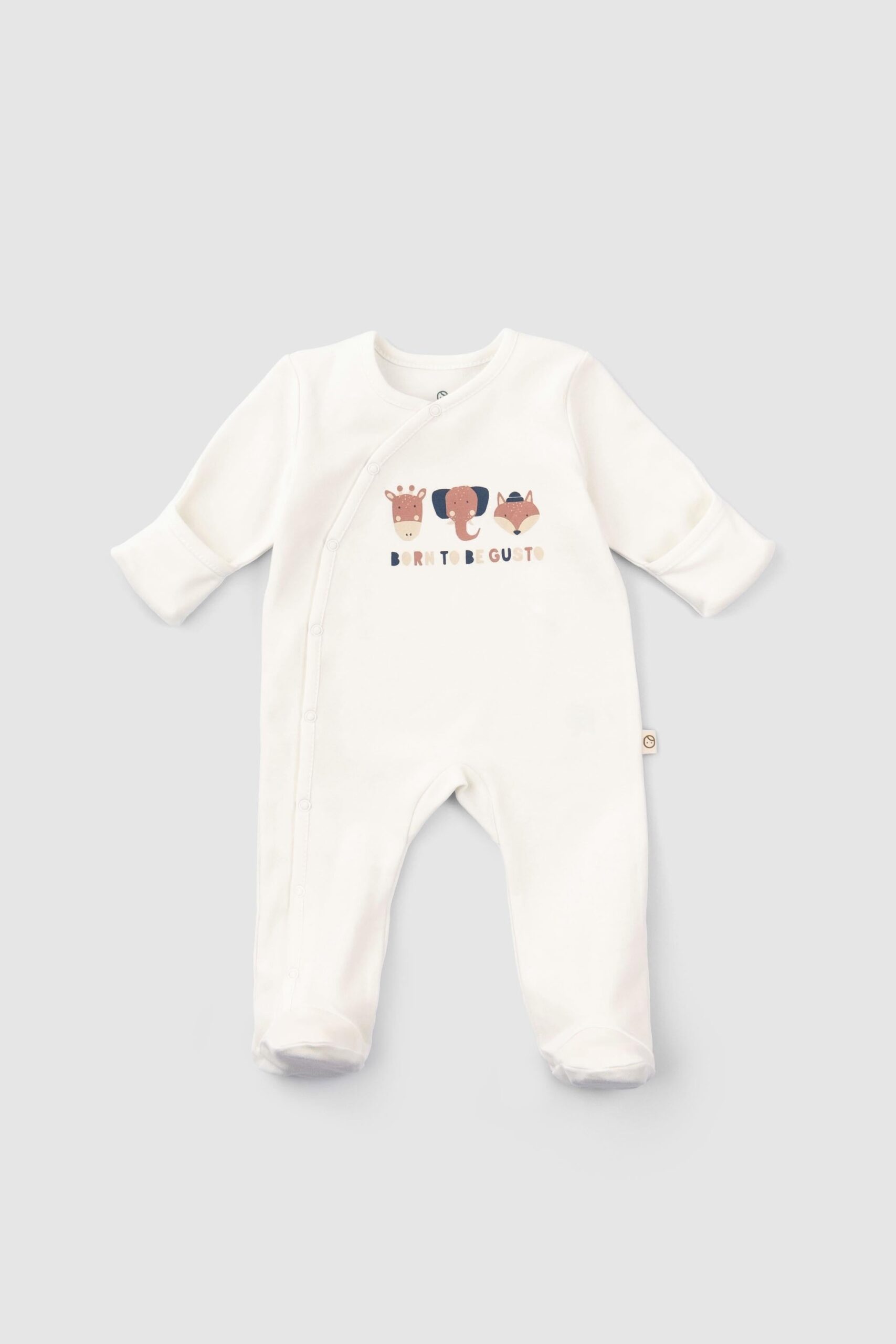 Organic Cotton Footed Onesie Set with Animal Print (2-Pack)