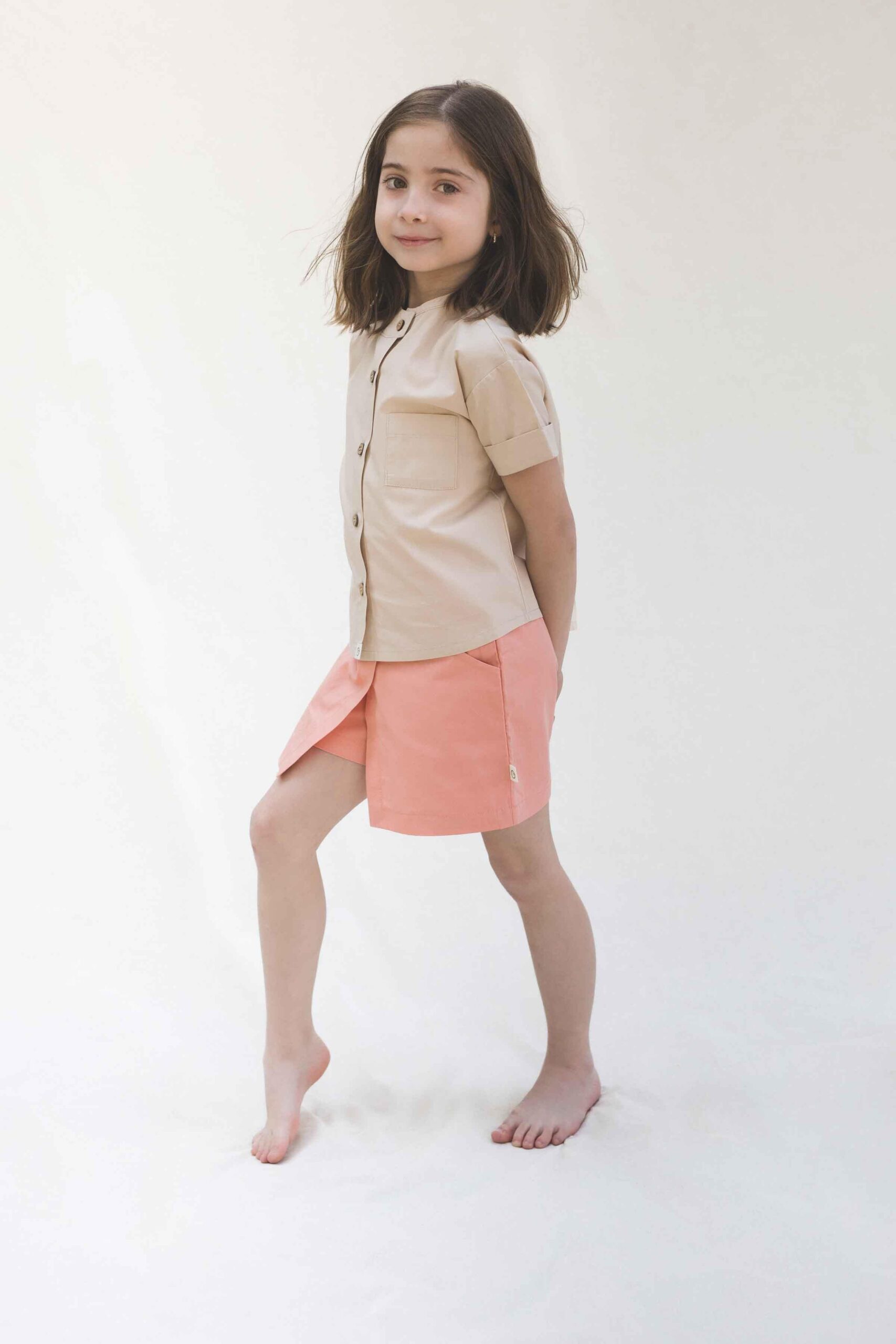 Pink Organic Cotton Short Skirt for Kids | Stylish & Sustainable