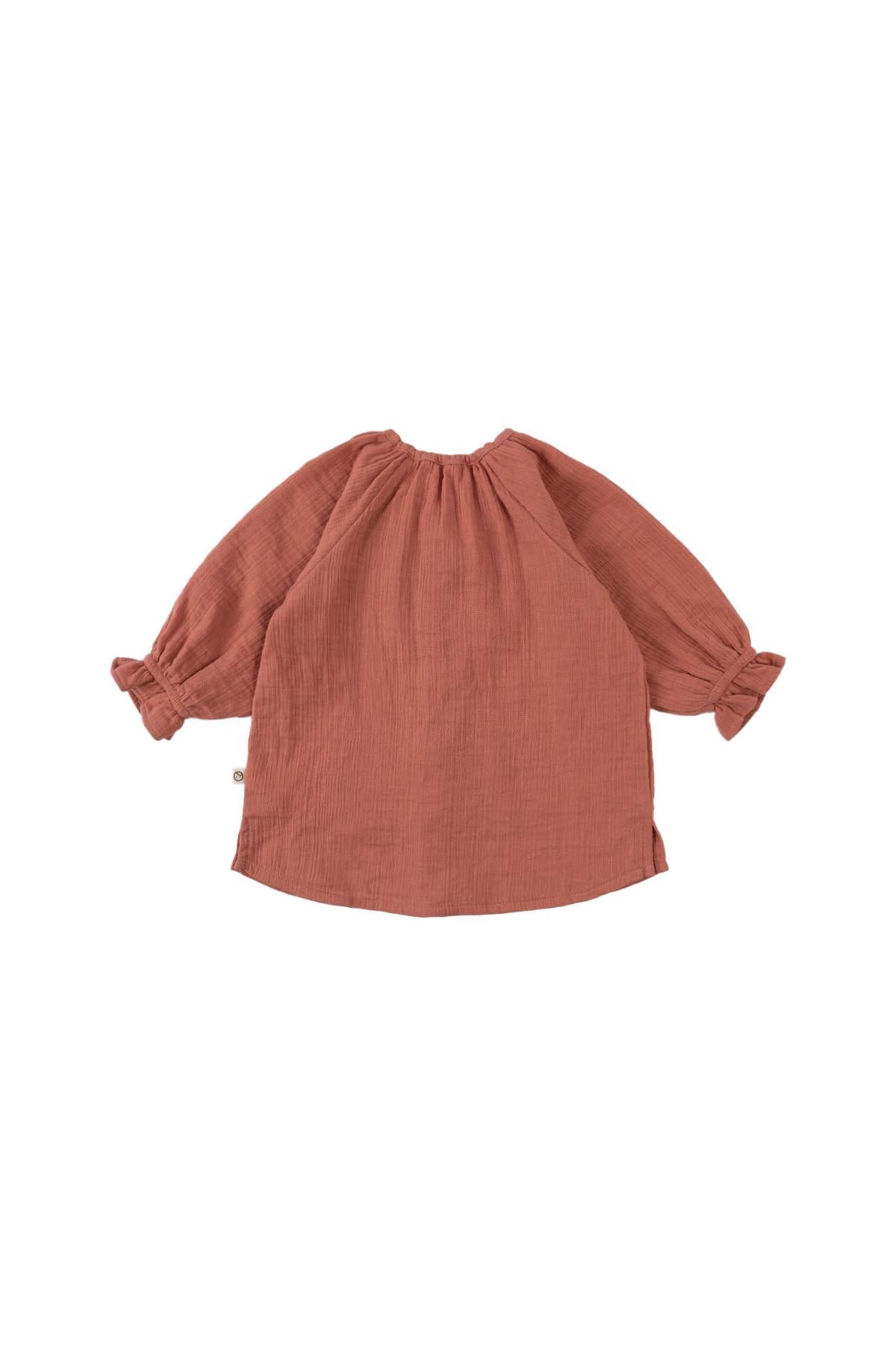 Organic Cotton Muslin Shirt - Pink