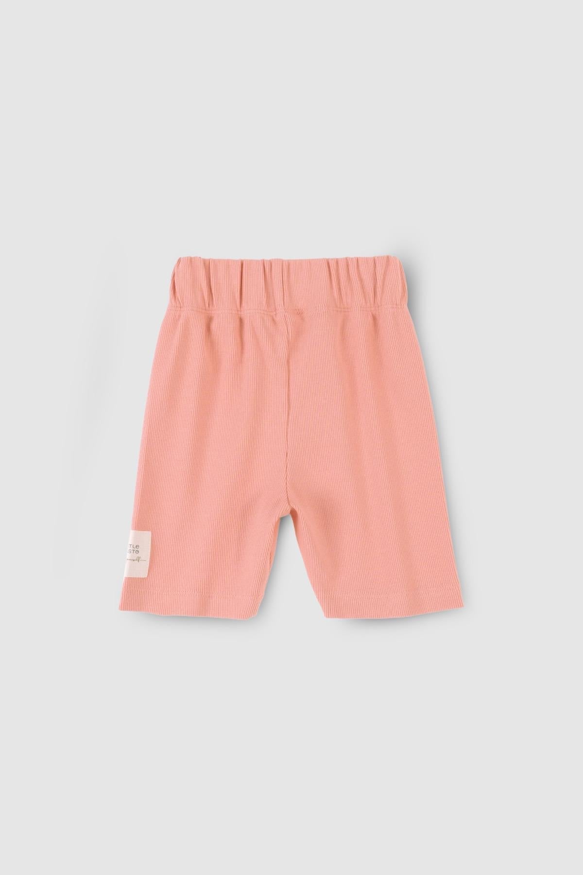 Organic Cotton Ribbed Shorts in Pink - Soft, Comfortable, and Stylish