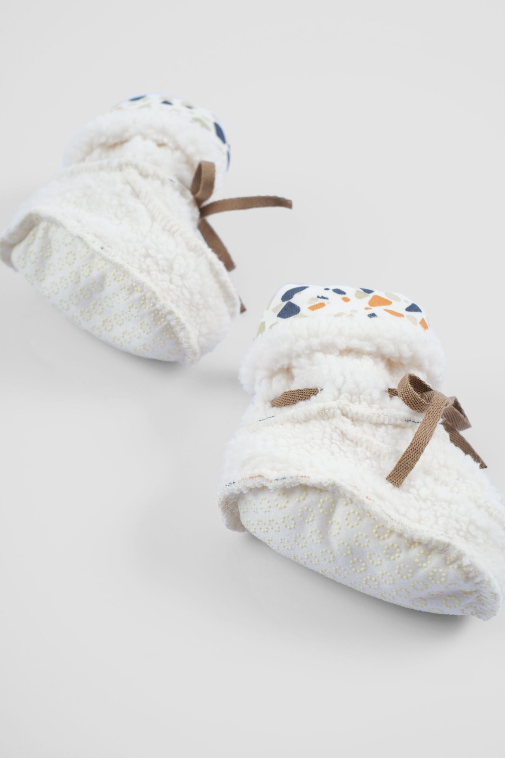 Wellsoft Baby Booties - White | Secure Fit