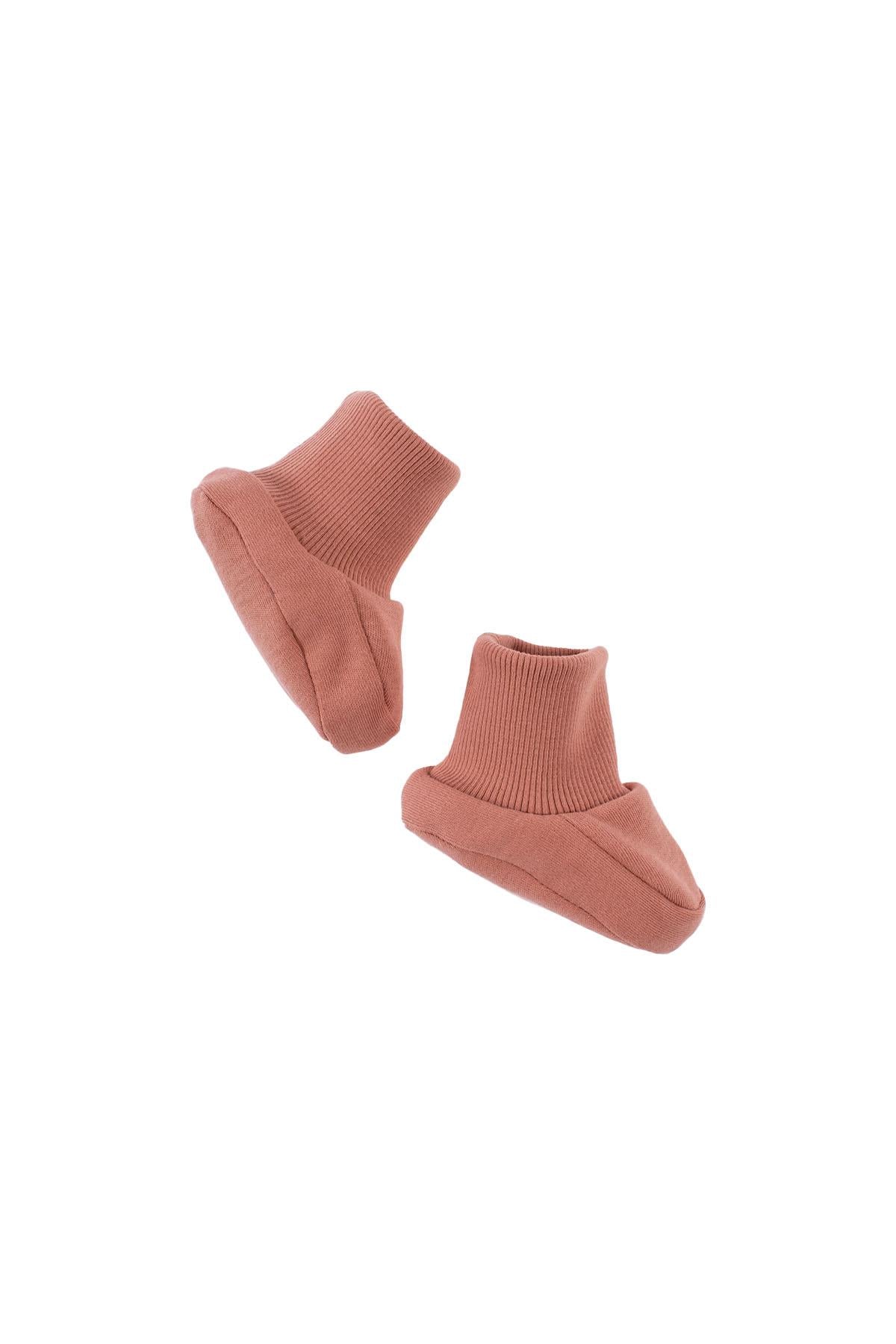 Organic Cotton Newborn Bootie in Pink | Gentle and Warm