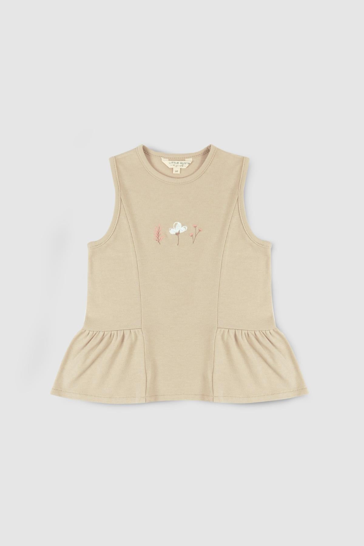 Bamboo Ruffled Blouse - Beige | Babywear | Soft & Stylish