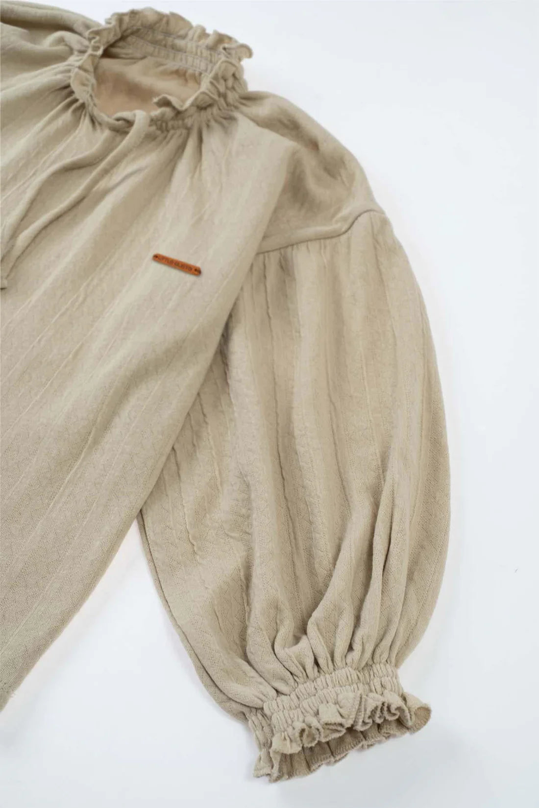 Organic Cotton Oversized Muslin Shirt - Beige