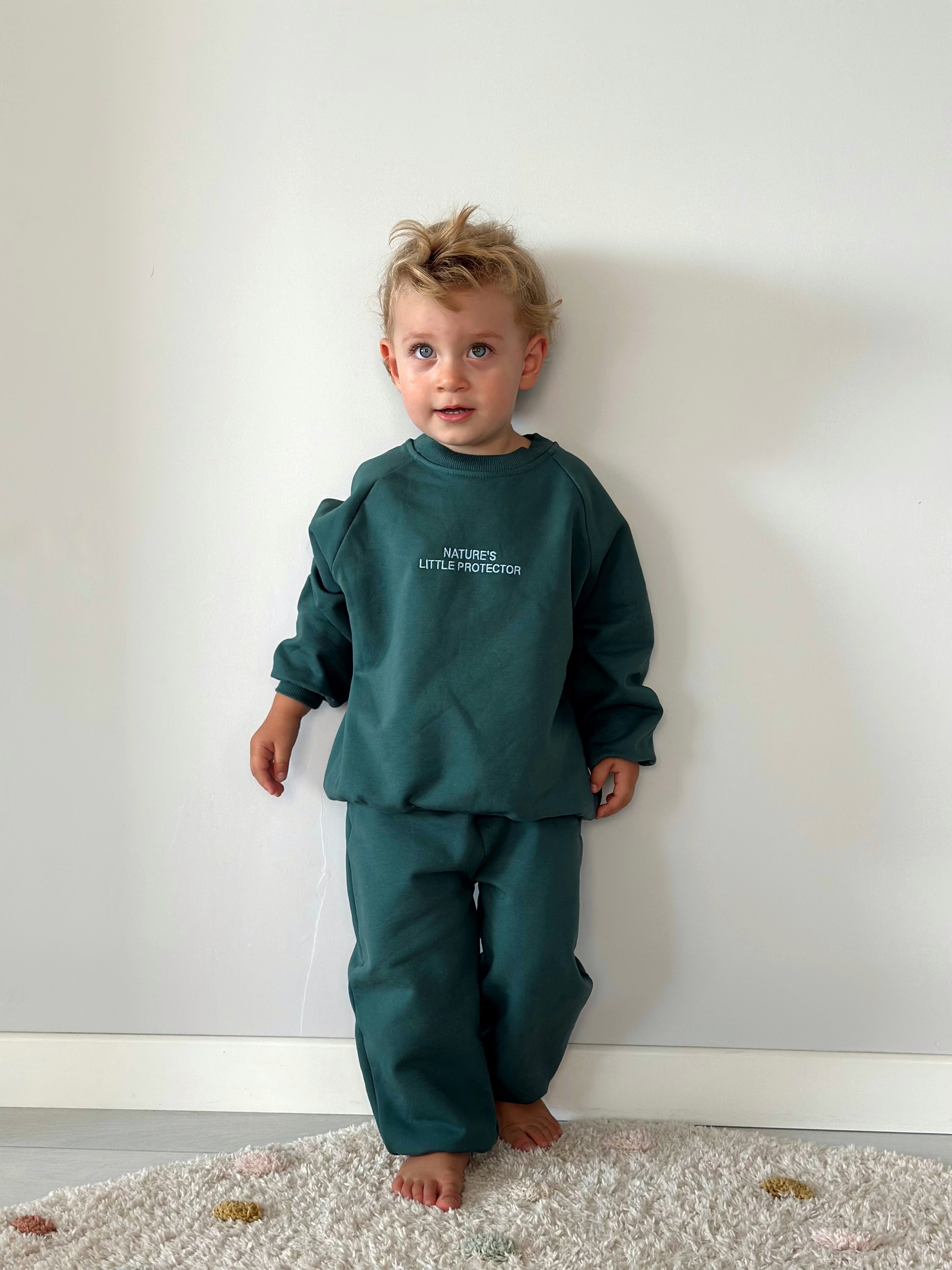 Organic Cotton Baby Tracksuit Set - Green