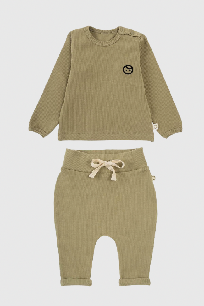 Organic Cotton Baby Set - Khaki