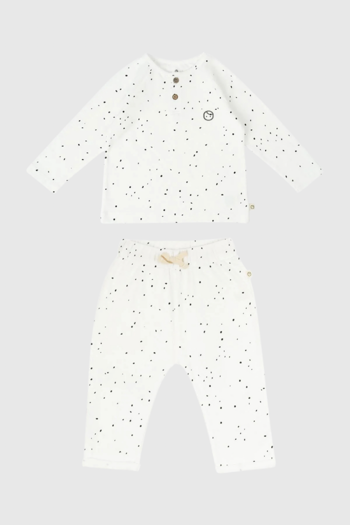 Organic Cotton Pyjama Set - Cosmos White