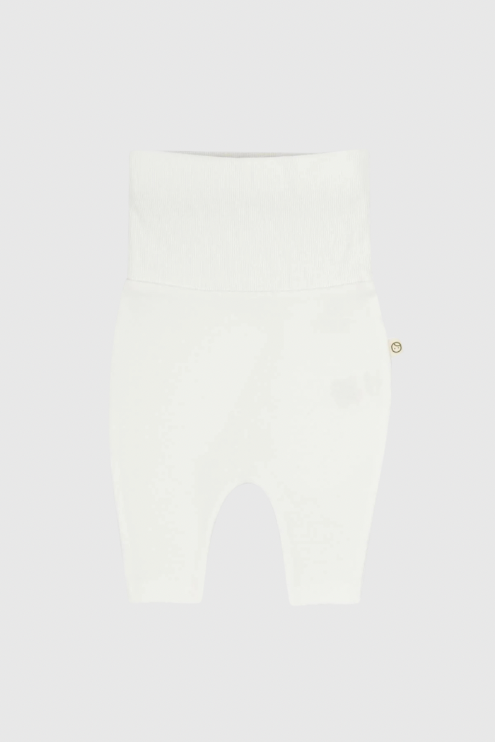 Organic Cotton High Waist Leggings - White