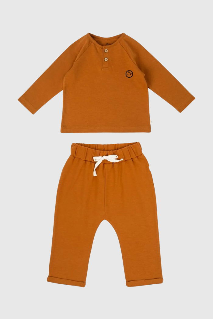 Organic Cotton Pyjama Set - Copper