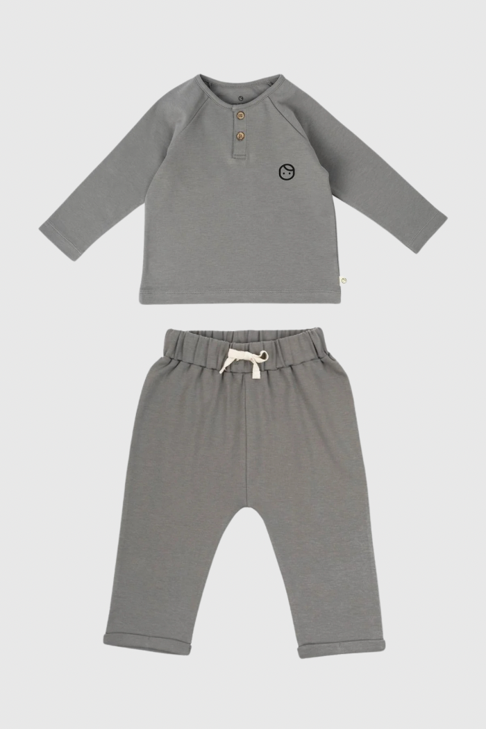 Organic Cotton Pyjama Set - Grey