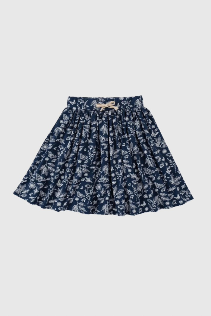 Organic Cotton Mini Skirt - Navy Blue