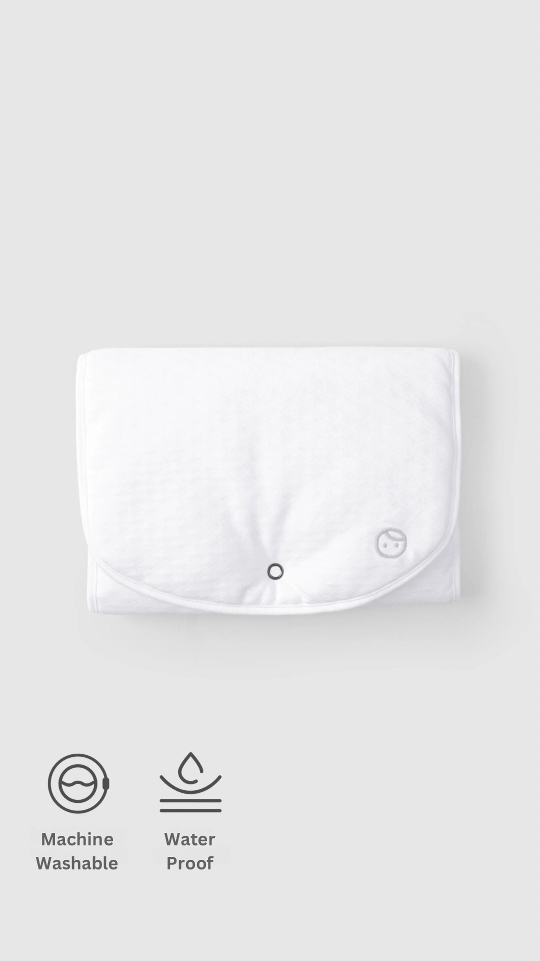 Liquid Proof Quilted Pocket Bottom Opening Cushion Bag - White