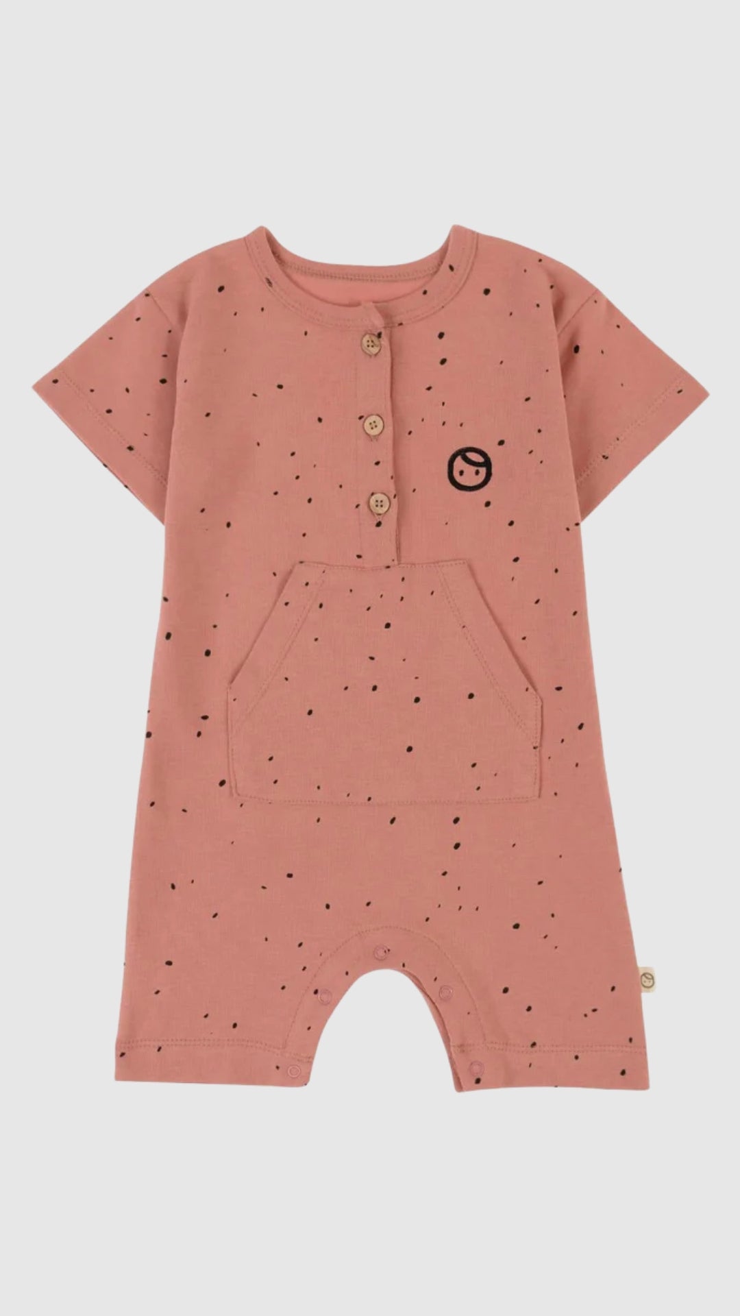 Organic Cotton Romper - Pink Cosmos