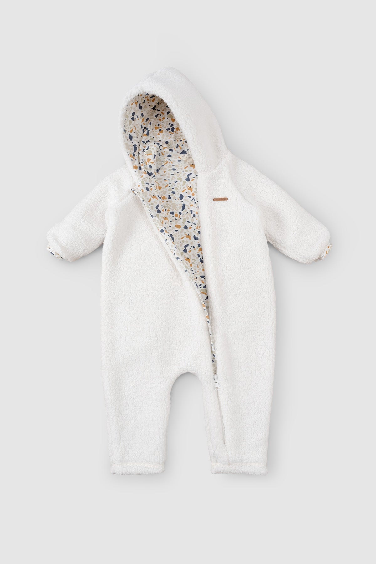 White Teddy Onesie with Hoodie - Soft, Cozy & Warm for Babies