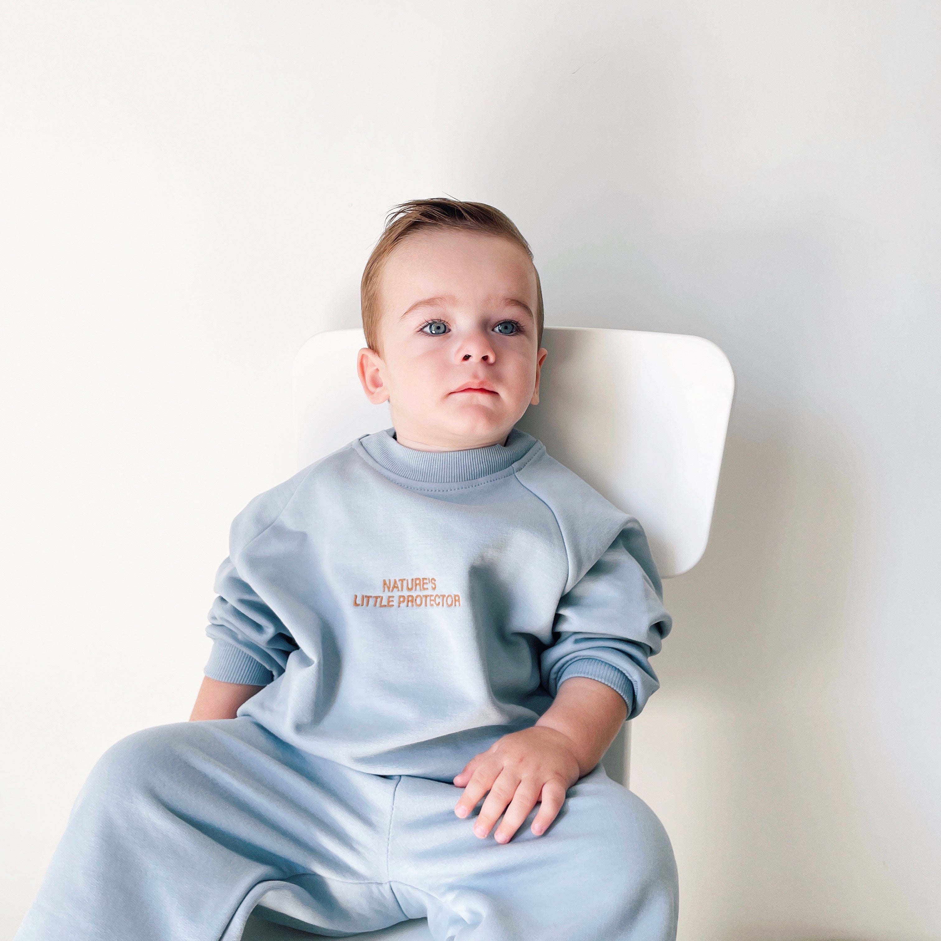 Organic Cotton Baby Tracksuit Set - Blue