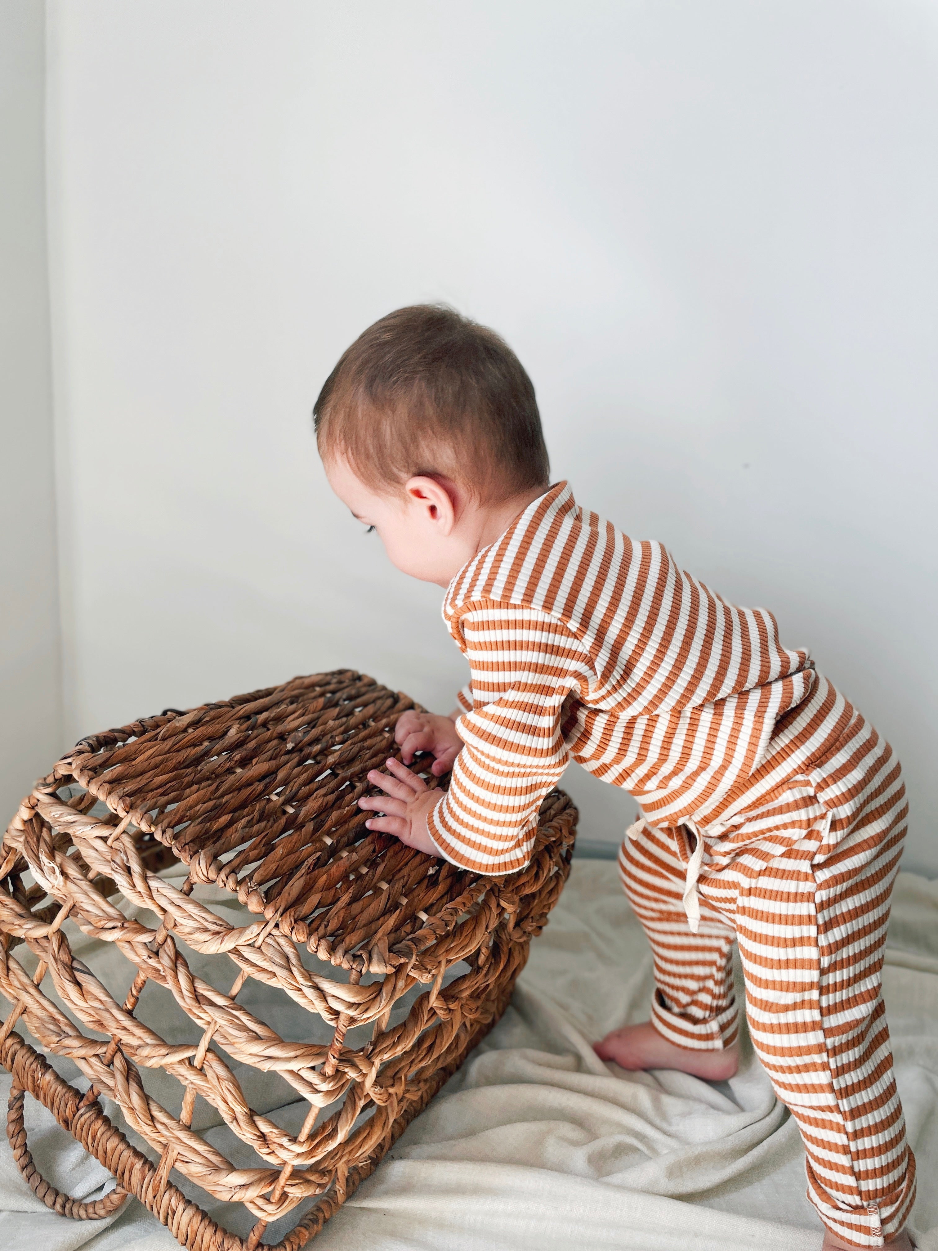 Organic Cotton Modal Baby Set - Brown