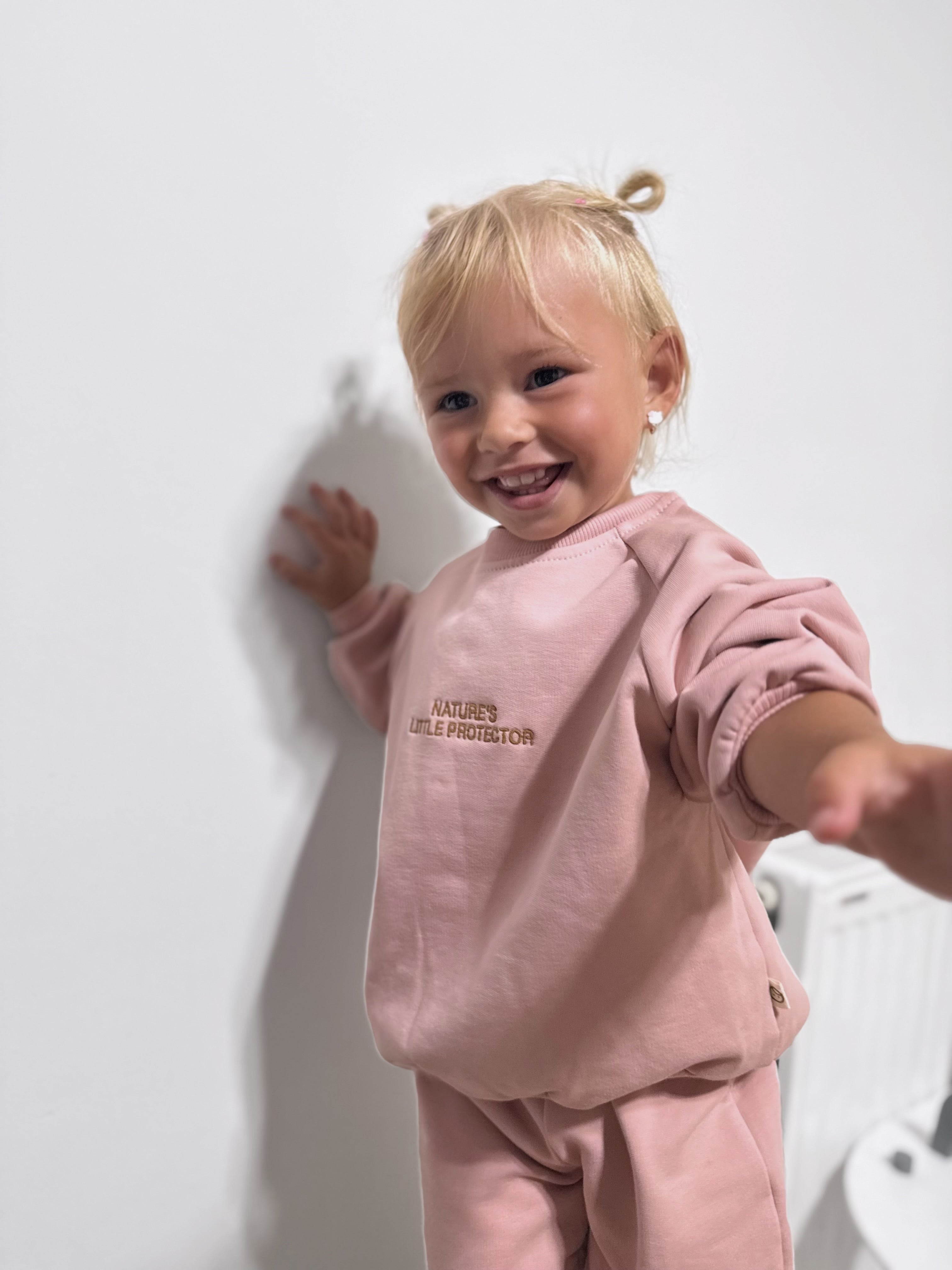 Organic Cotton Baby Tracksuit Set - Pink