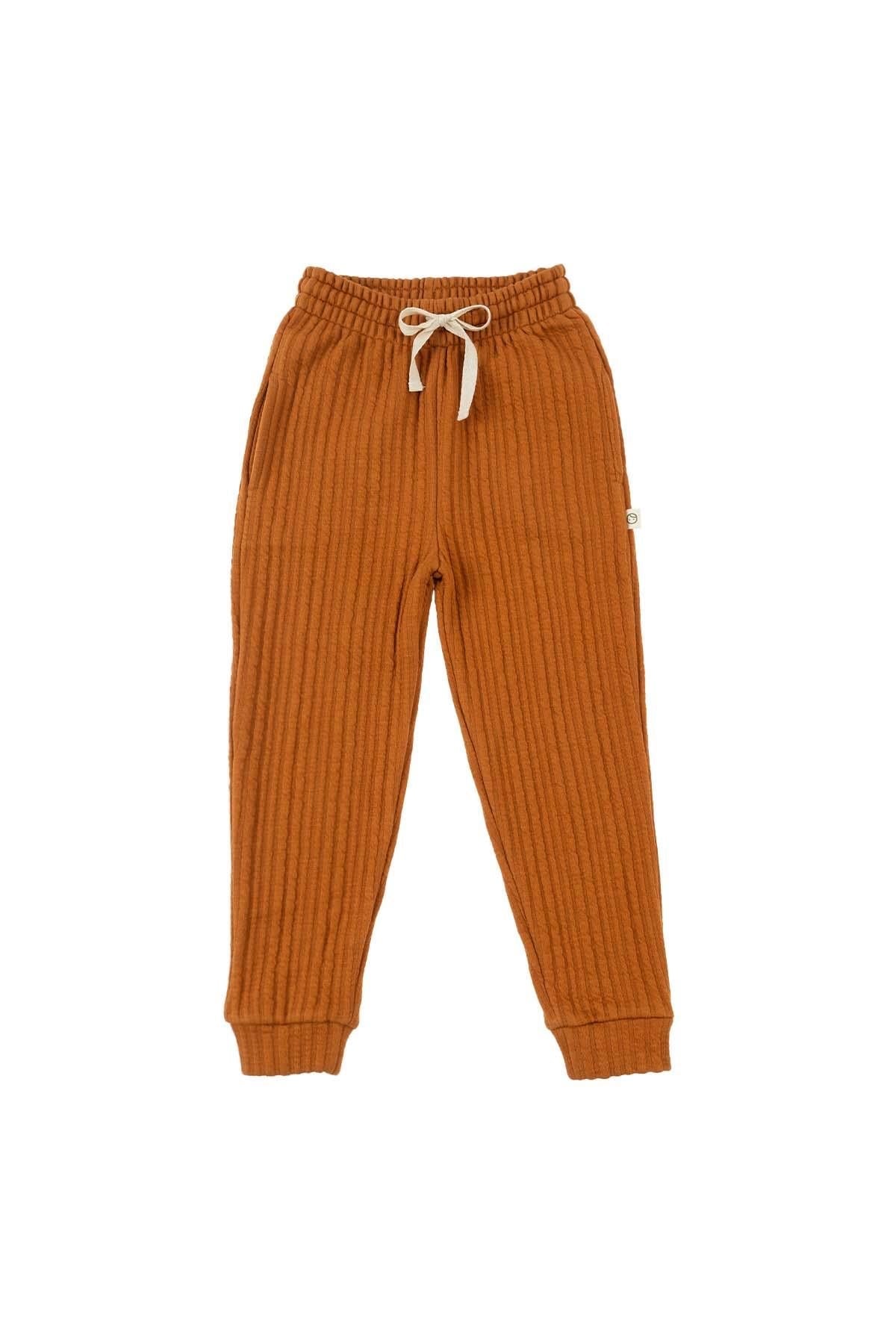 Organic Cotton Kids Sweatpants - Copper | Soft & Sustainable Comfort