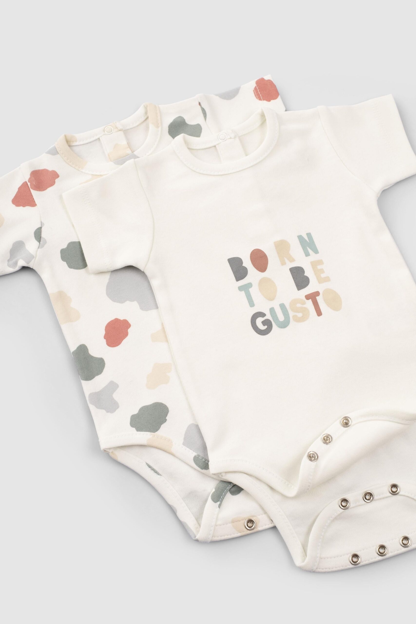 Animal Pattern Organic Cotton Short Sleeve Bodysuit Set (2 pcs) for Babies