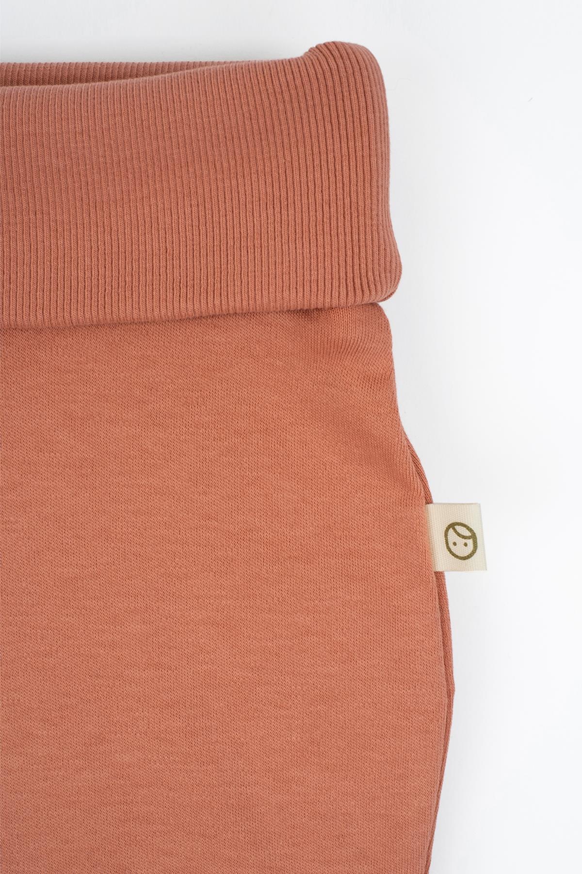 Organic Cotton High Waist Pants - Pink for Babies 