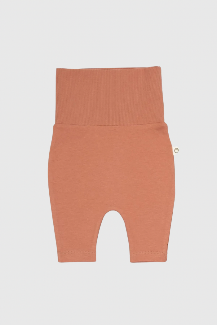 Organic Cotton High Waist Pants - Pink for Babies 