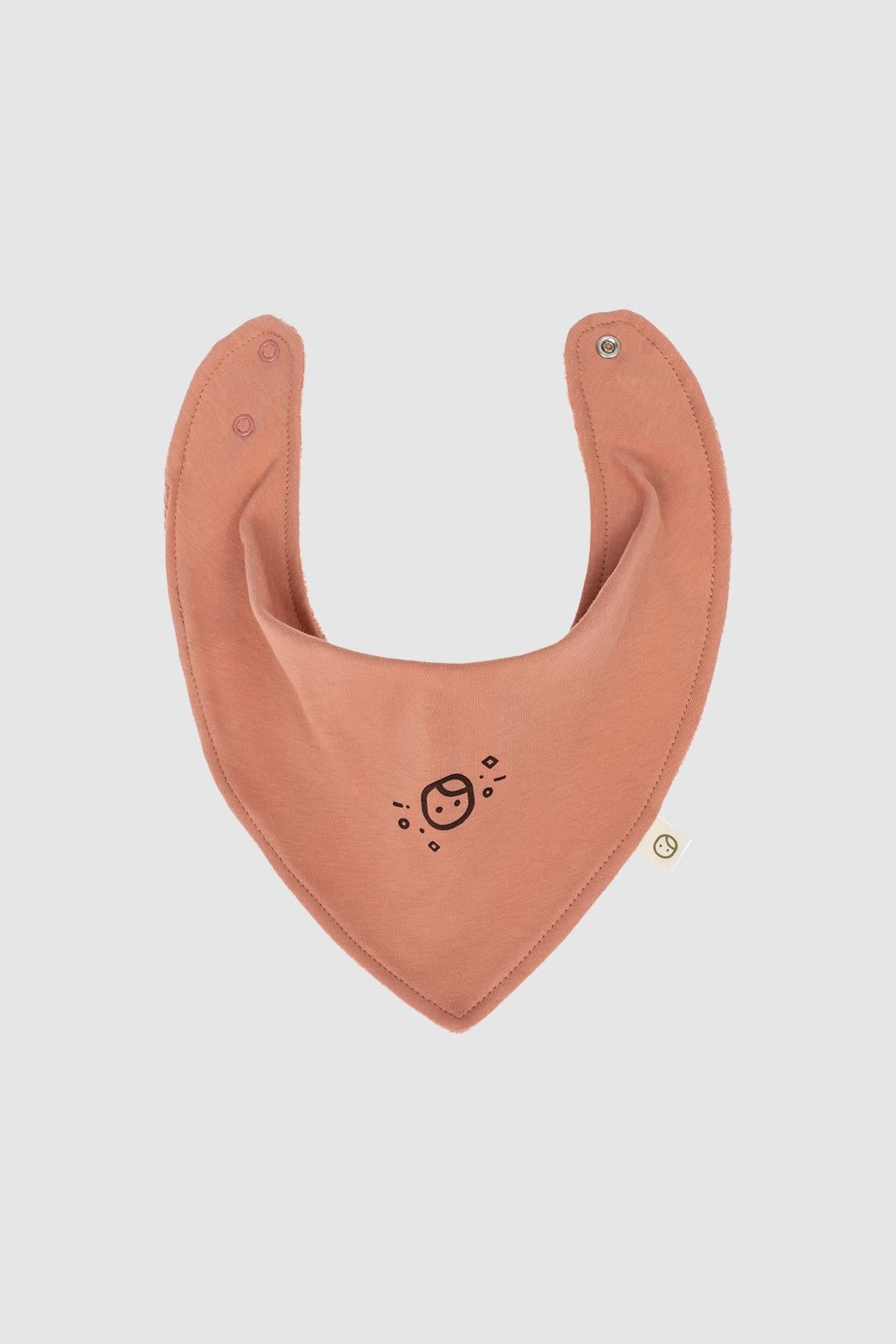 Liquid Proof Organic Cotton Scarf Bib with Gusto Pattern - Pink | Soft & Absorbent