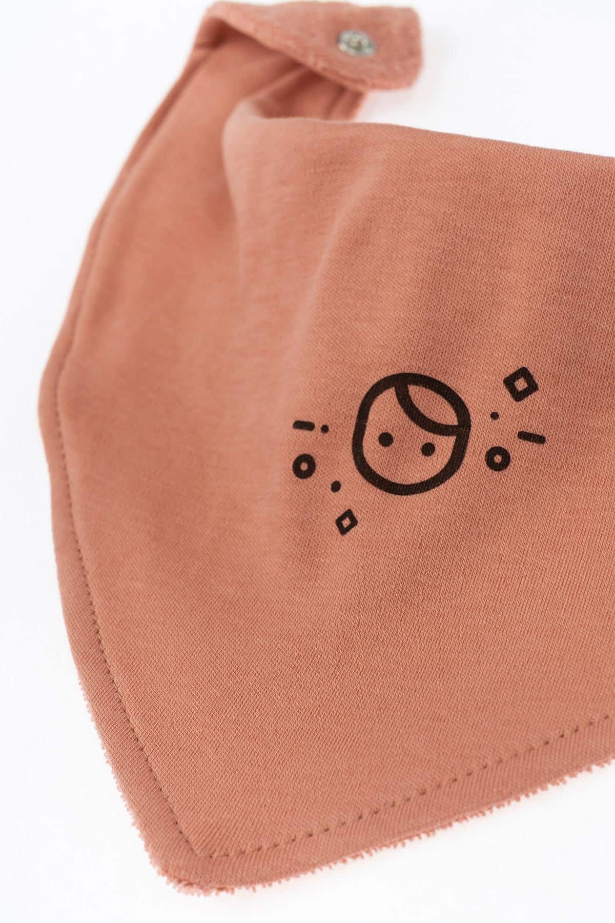Liquid Proof Organic Cotton Scarf Bib with Gusto Pattern - Pink | Soft & Absorbent