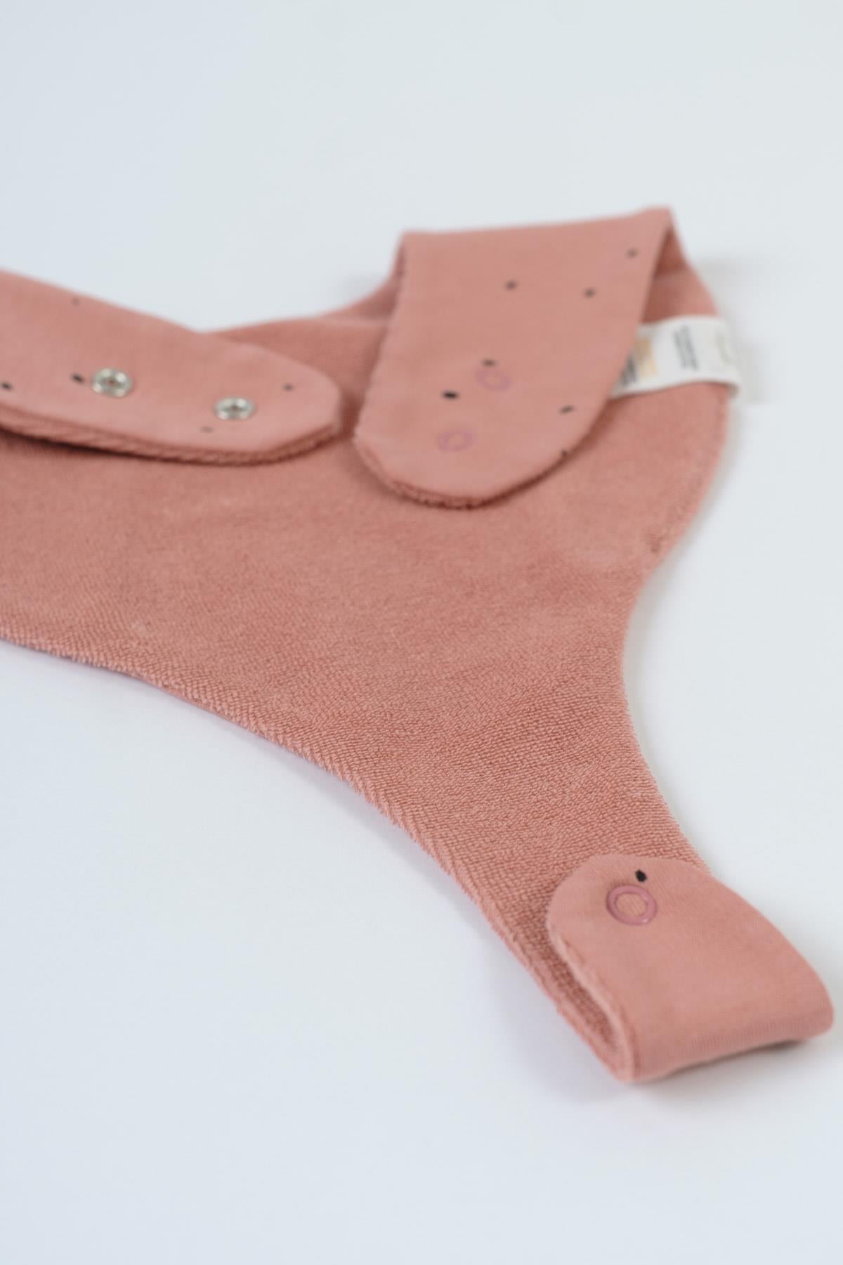 Liquid Proof Organic Cotton Dummy Bib - Cosmos Pink | Soft & Absorbent Baby Bib