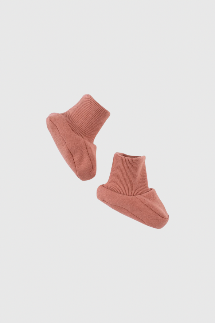 Organic Cotton Newborn Bootie in Pink | Gentle and Warm
