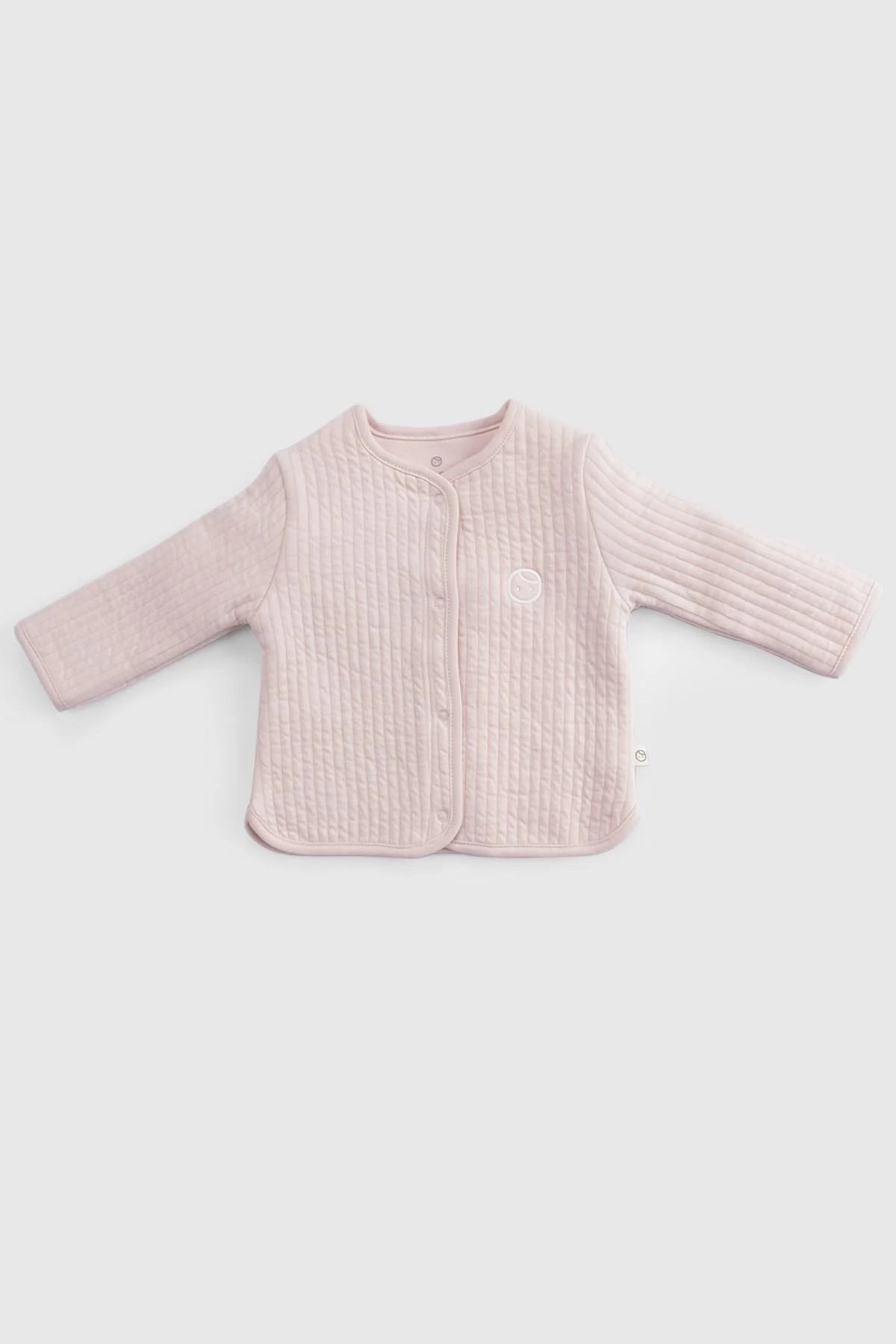 Organic Cotton Quilted Baby Tracksuit Set - Pink
