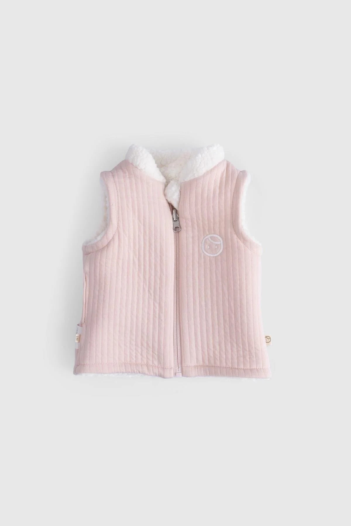 Organic Cotton Wellsoft Double Sided Baby Vest - Pink