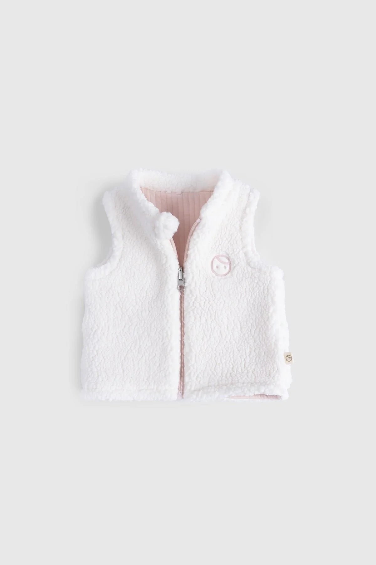 Organic Cotton Wellsoft Double Sided Baby Vest - Pink