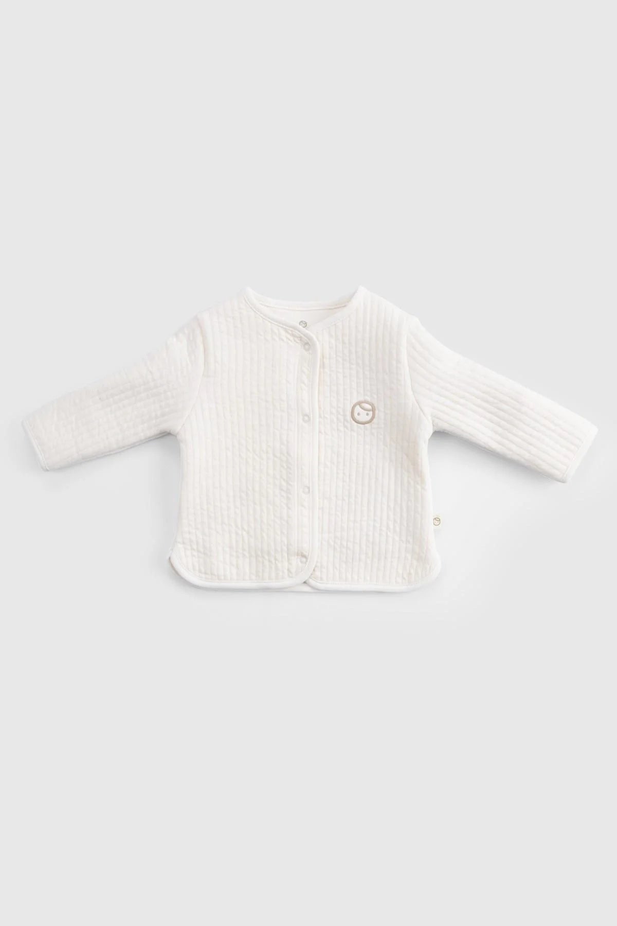Organic Cotton Quilted Baby Tracksuit Set - White