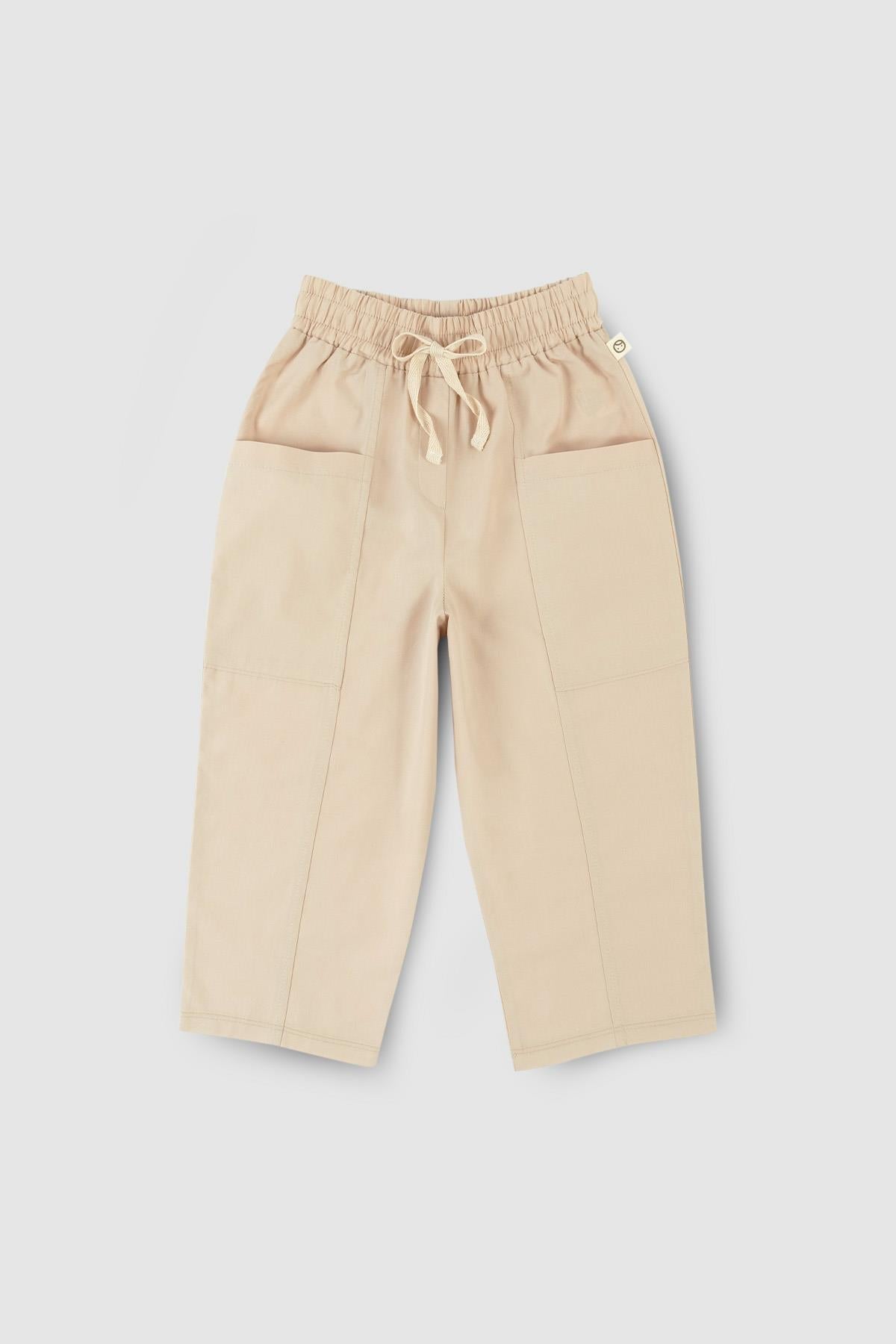 Organic Cotton Pants for Kids in Beige | Soft and Durable